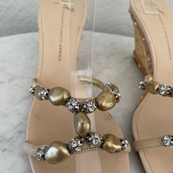 Giuseppe Zanotti Y2K Studded Wedge Sandals Size 41 - Picture 4 of 16